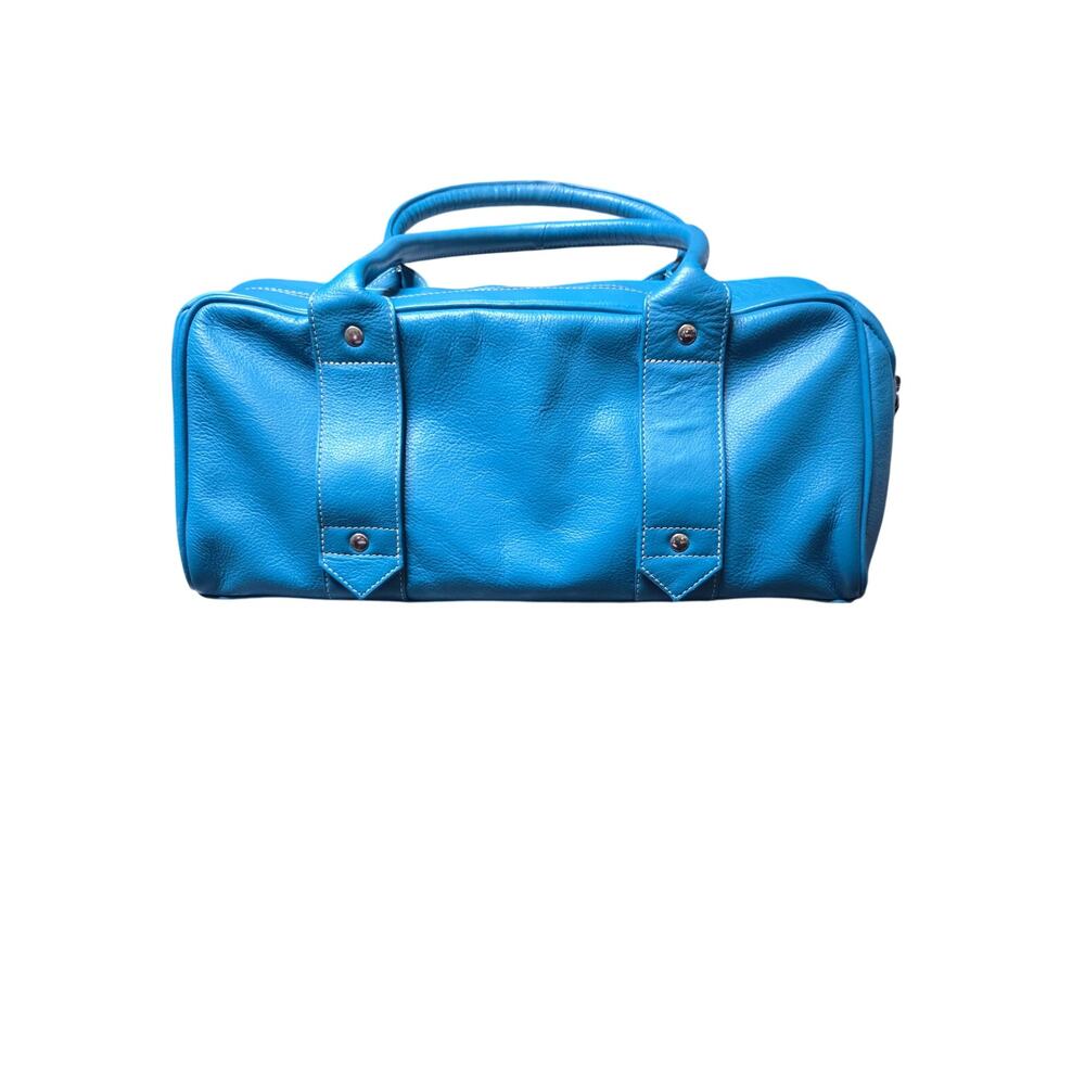 Blue Genuine Leather Cargo Bag - Picture 2 of 15